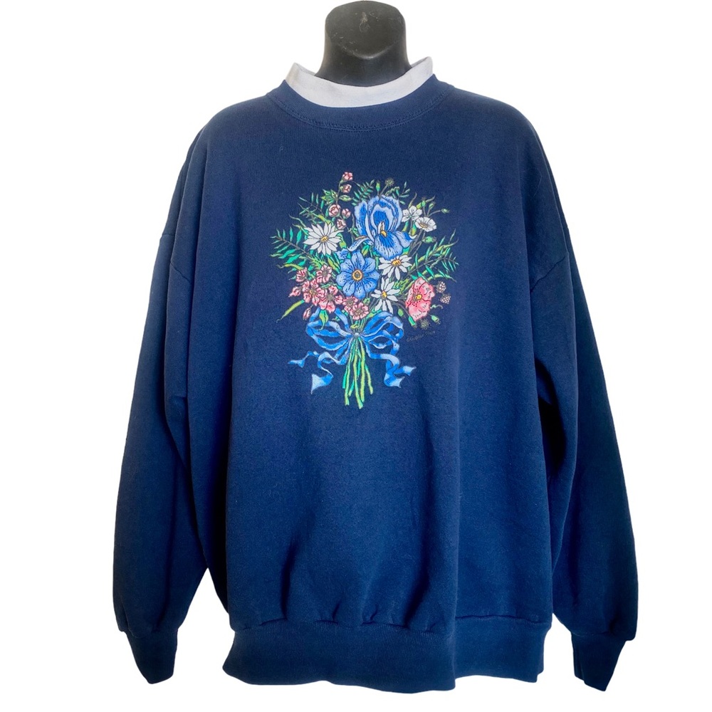 Vintage 90’s Gopher Sport Floral Crewneck Pullover Sweatshirt